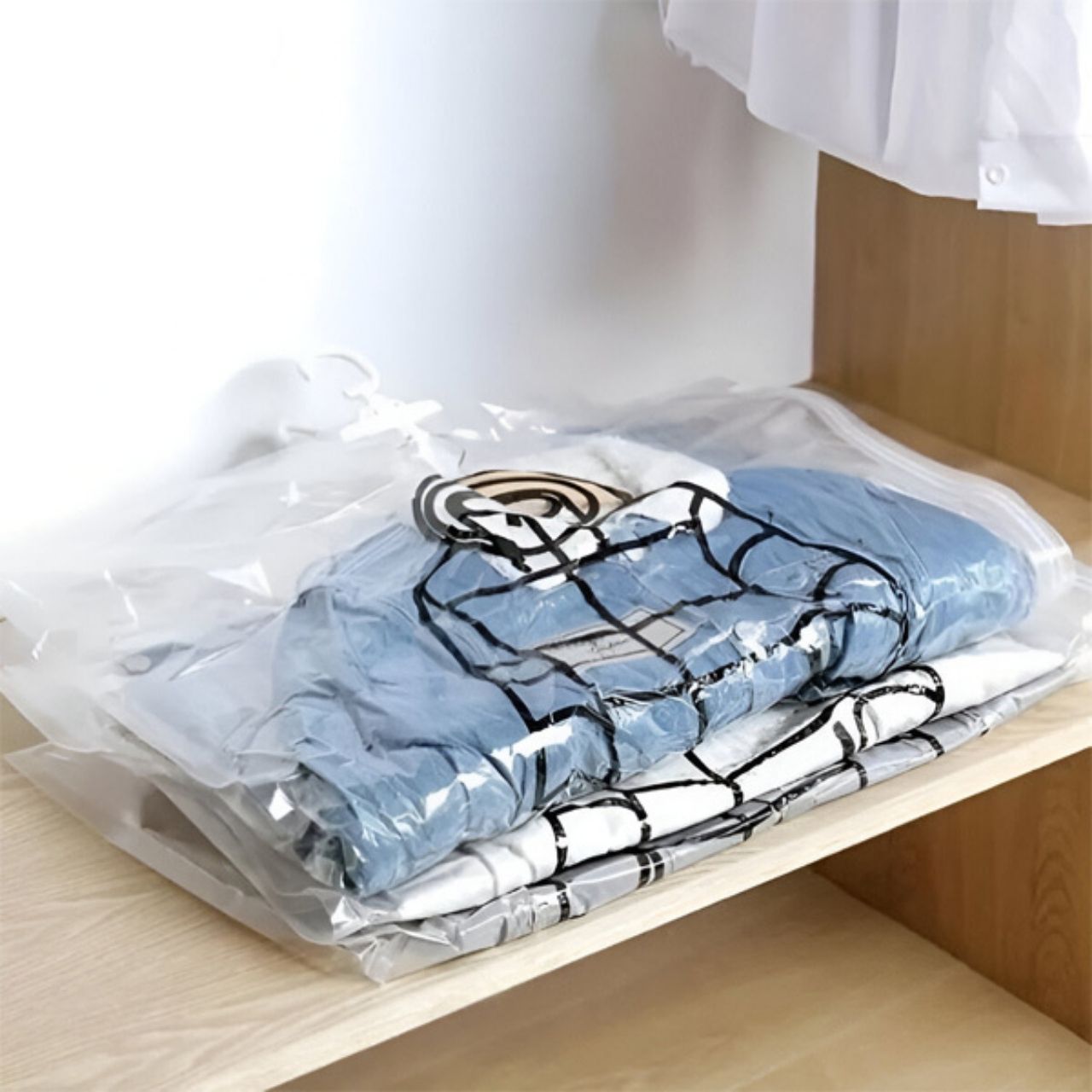 Bagsy, závěsné vakuové pytle na ukládání oblečení (4 ks.) - Image 7