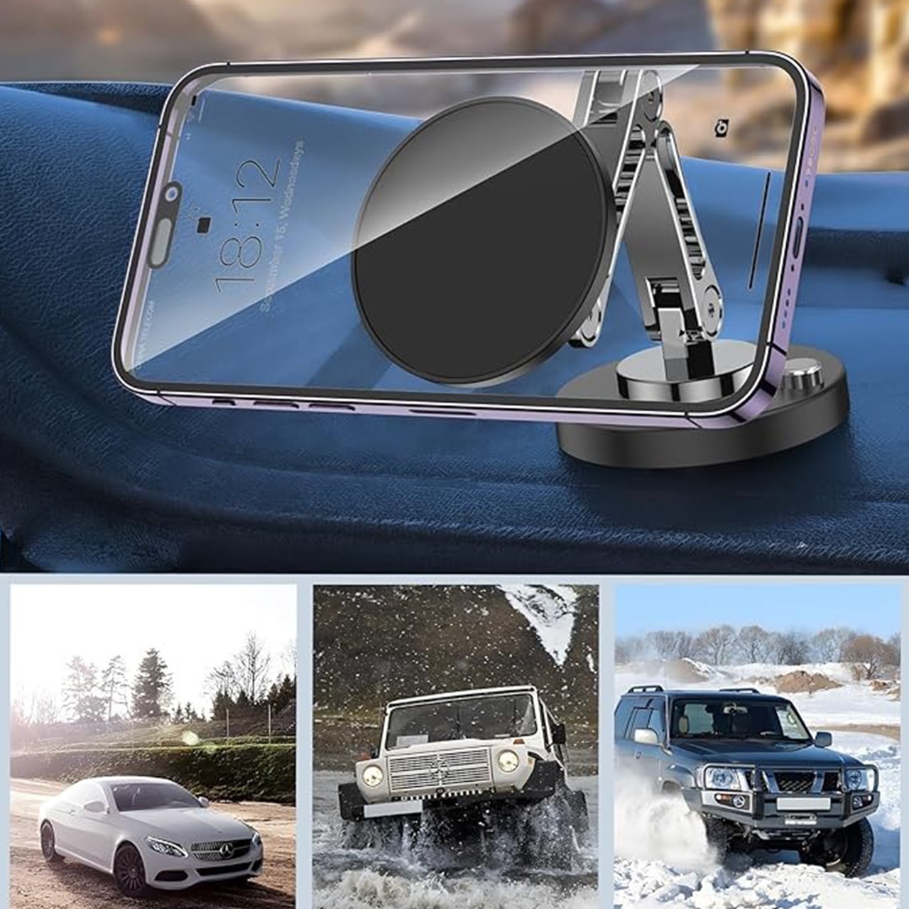 Používejte telefon bezpečně při řízení (navigace, poslech hudby atd.)!