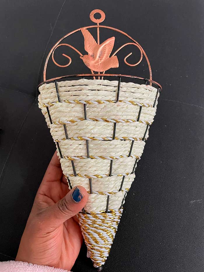 BasketVase, nástěnný květinový koš - Image 7