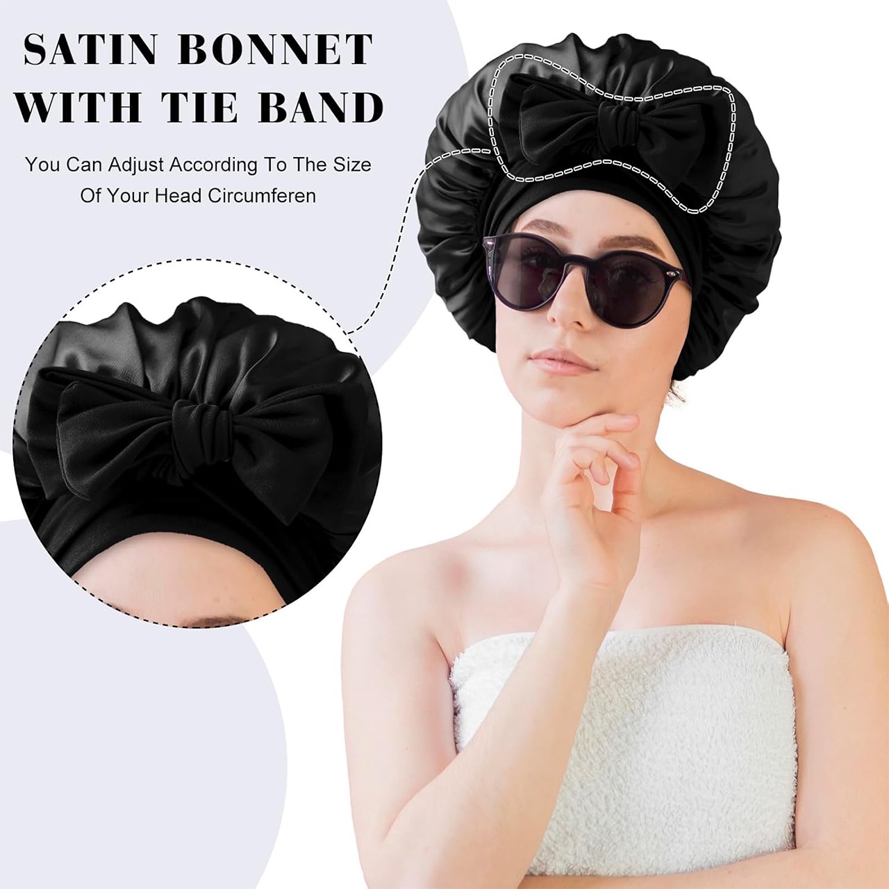 Bonnet, saténová čepice na spaní - Image 6