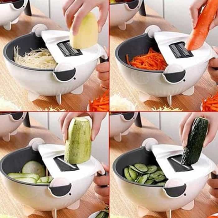 BowlCutter, multifunkční kráječ s přídavným cedníkem a ručním škrabkou - Image 6