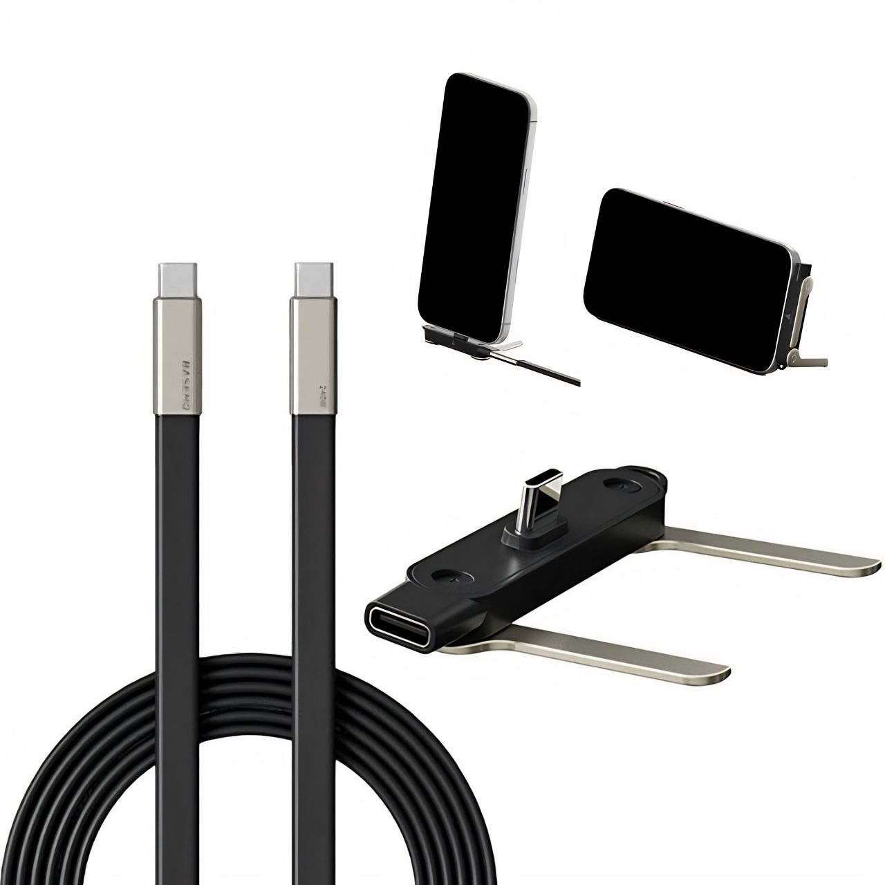 2v1 nabíjecí kabel s držákem na telefon, Bracky - Image 3