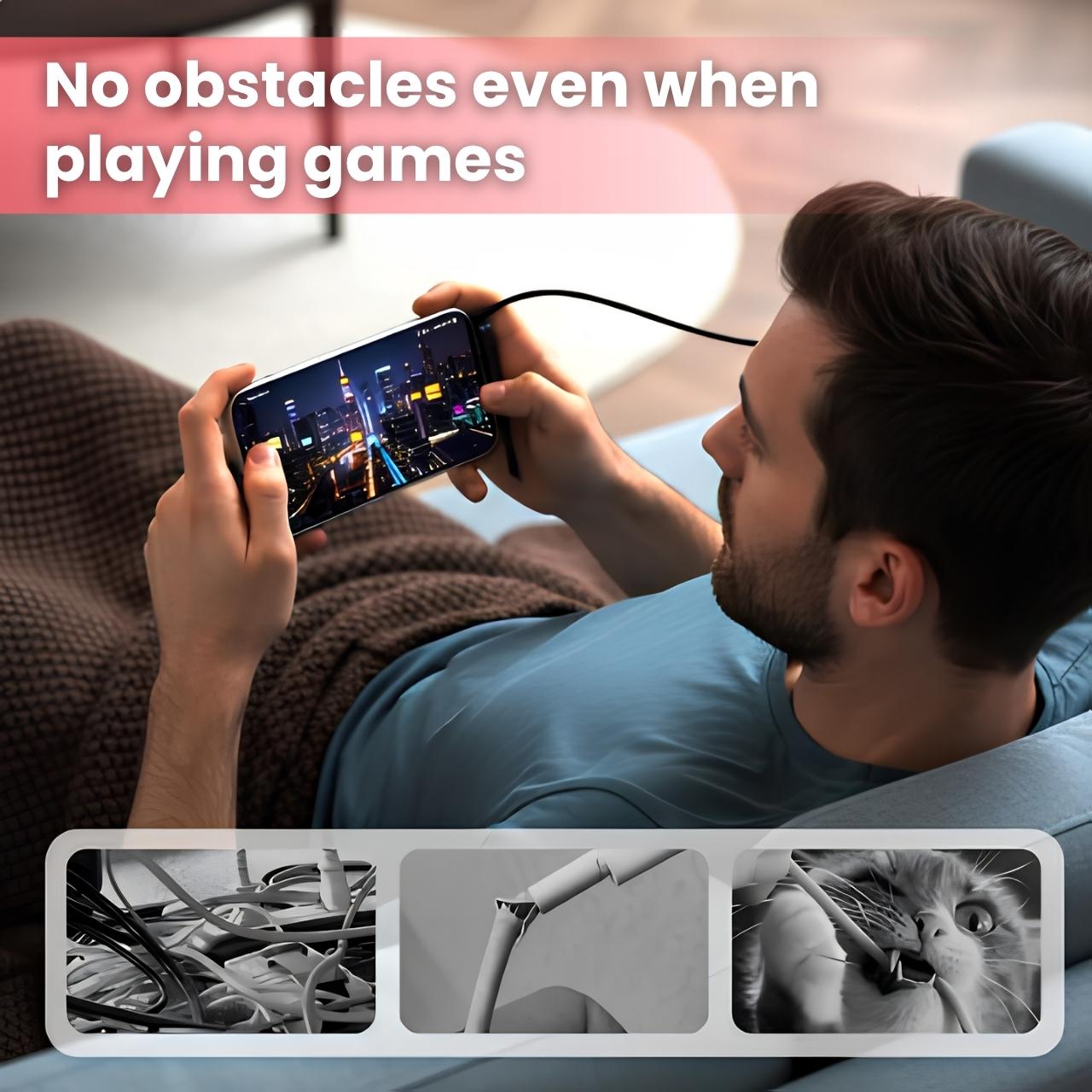 2v1 nabíjecí kabel s držákem na telefon, Bracky - Image 9