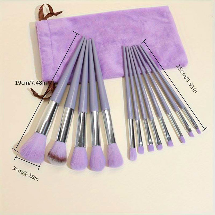BrushSet, 13dílná sada štětců na make-up s pouzdrem na nošení - Image 2