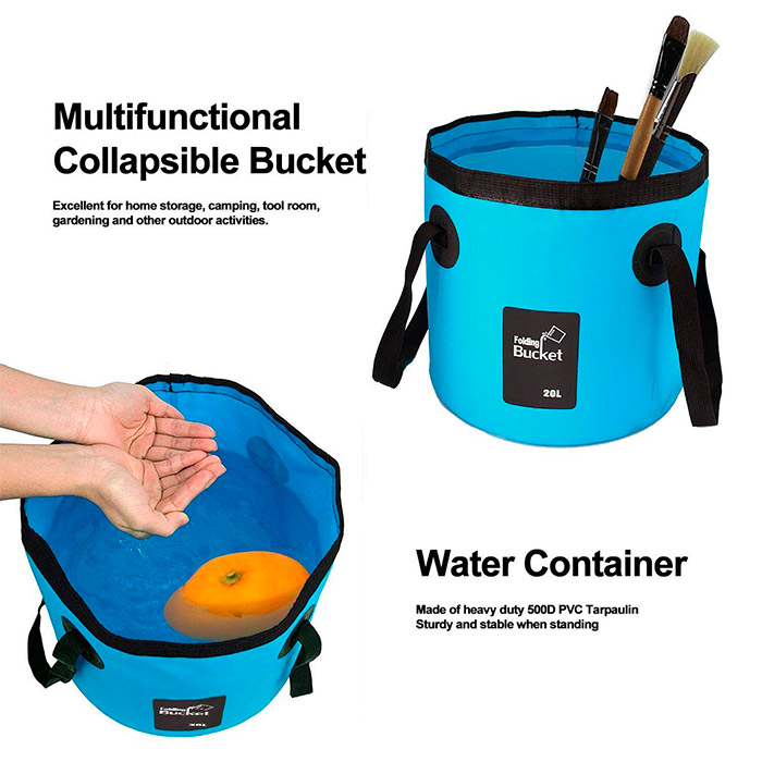 Bucket, skládací vodotěsná taška na kbelík (20 litrů) - Image 7