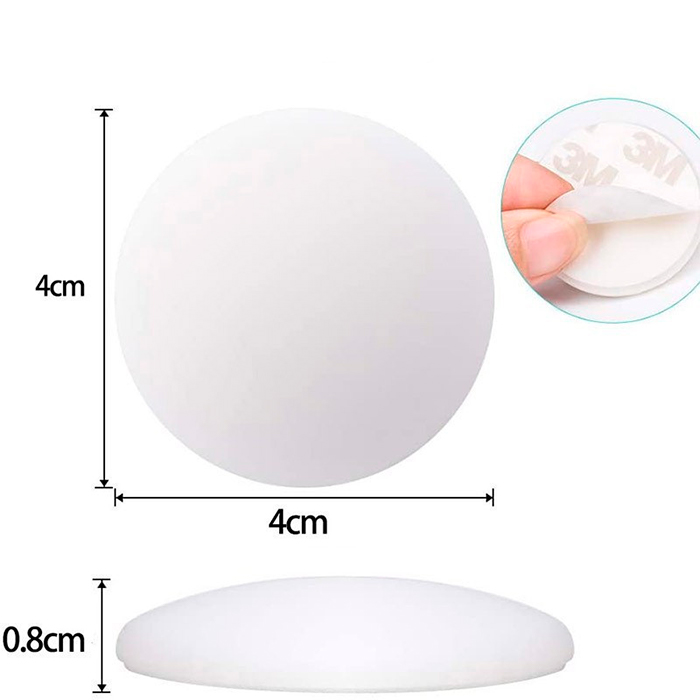 BumperStop, silikonový samolepicí ochranný prvek na zeď (10 ks) - Image 2
