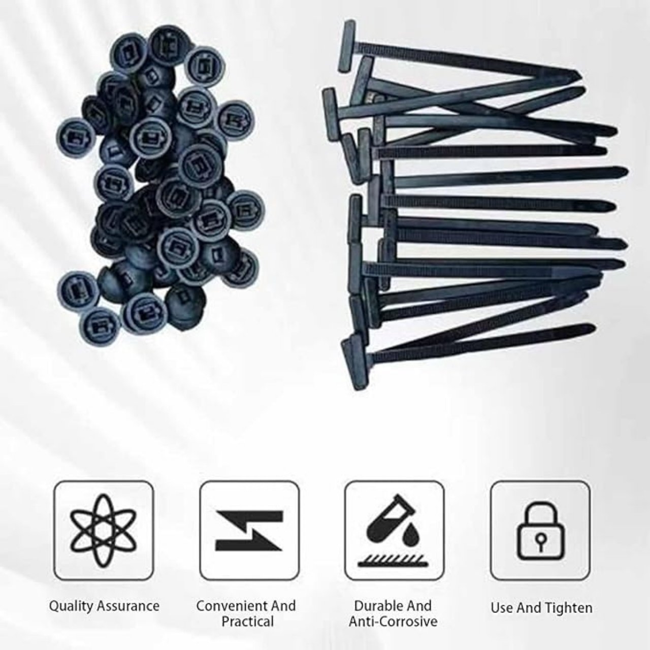 CableTies, nylonové stahovací pásky pro automobilový průmysl a univerzální použití (50 ks) - Image 2