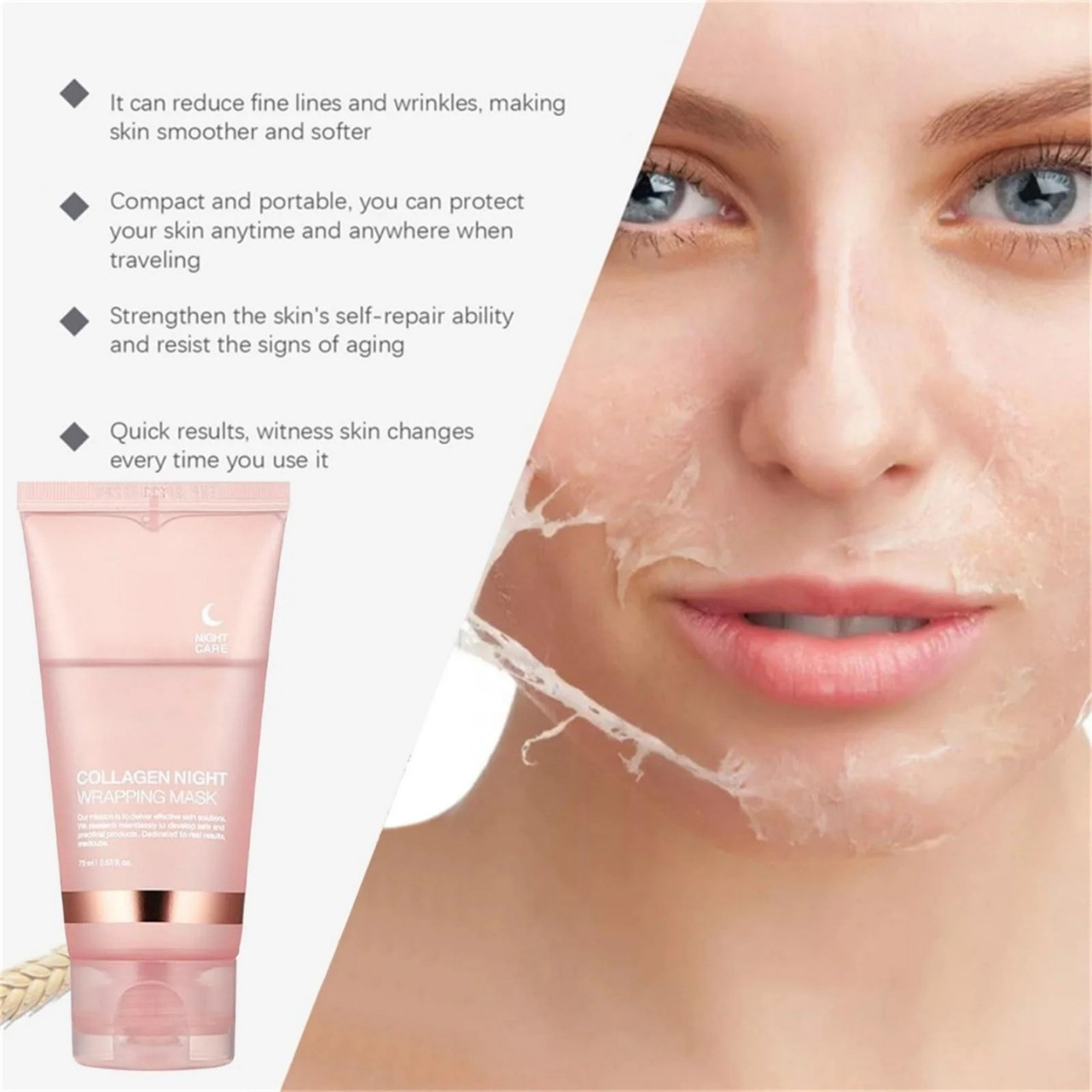 CollagenMask, kolagenová noční pleťová maska s peel-off efektem - Image 7