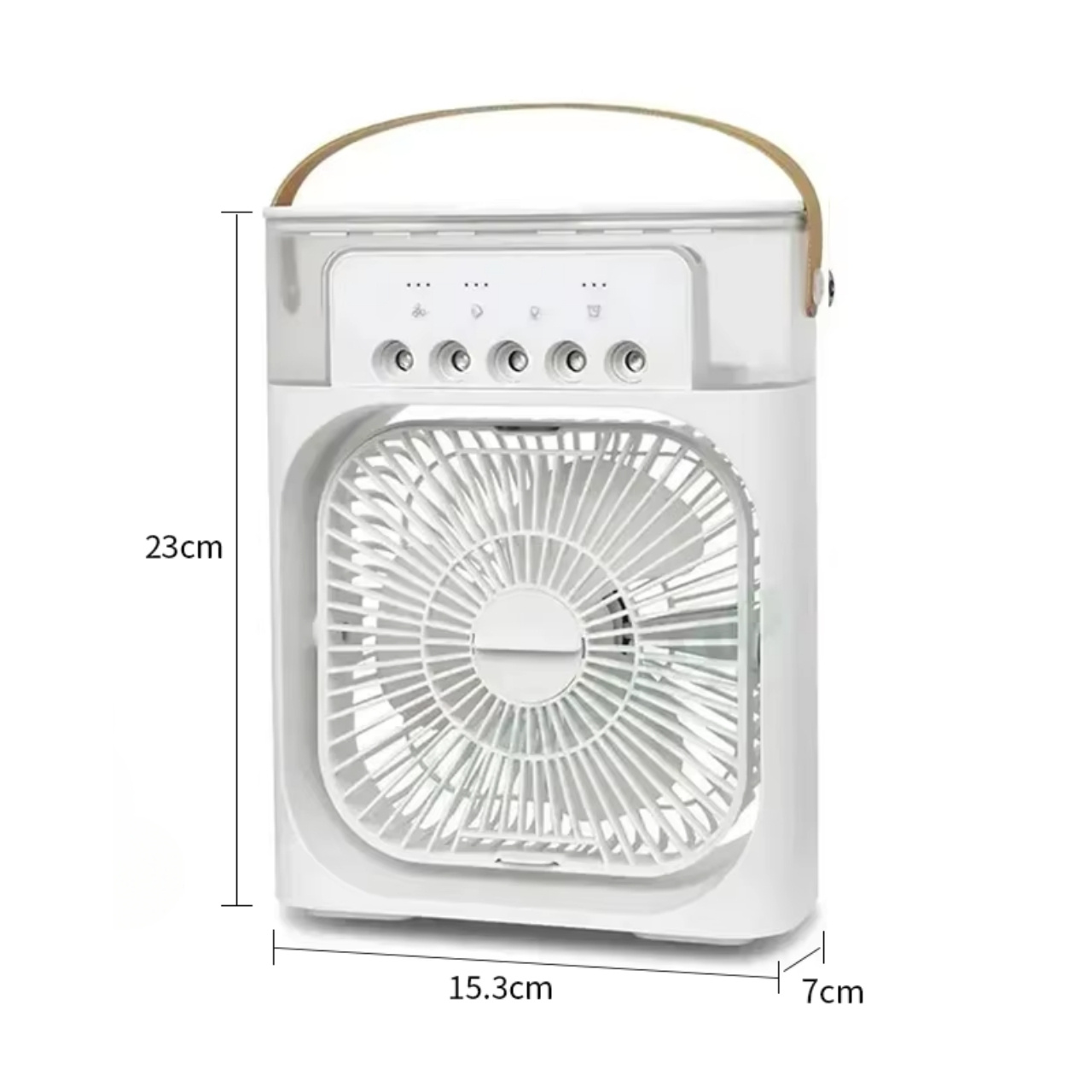 Coolio, 3-v-1 přenosný ventilátor s funkcí zvlhčovače, LED světlem a chlazením - Image 3
