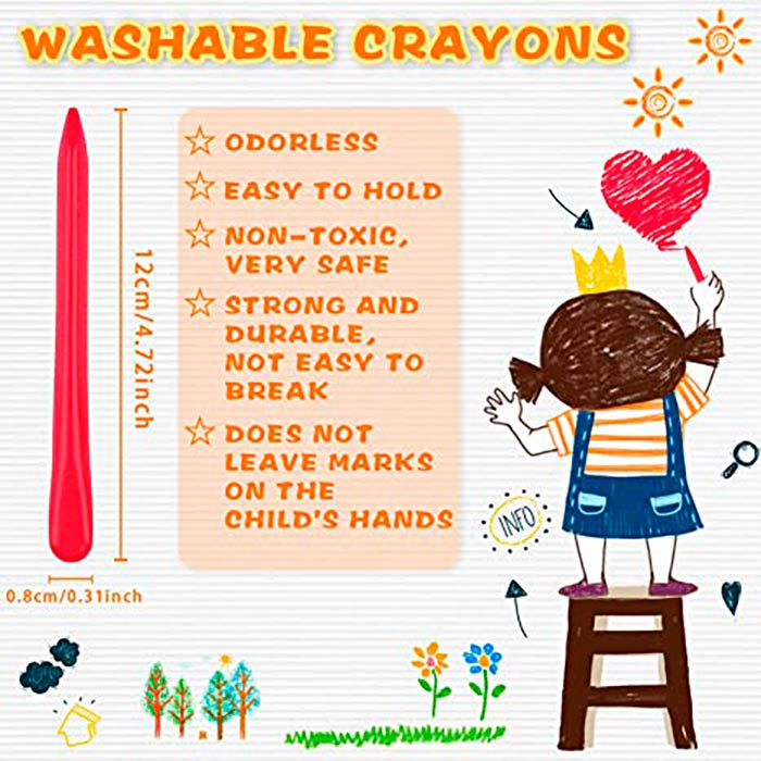 Crayons, kompaktní voskové pastelky (24 kusů) - Image 2