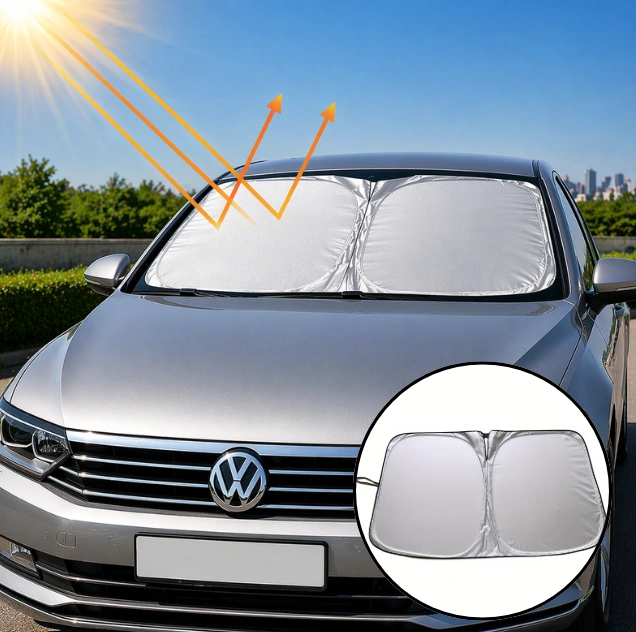 SunVisor, zatahovatelná sluneční clona na čelní sklo auta