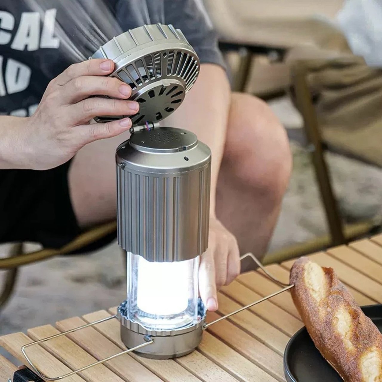 Fan, multifunkční 5 v 1 solární LED světlo s ventilátorem - Image 10