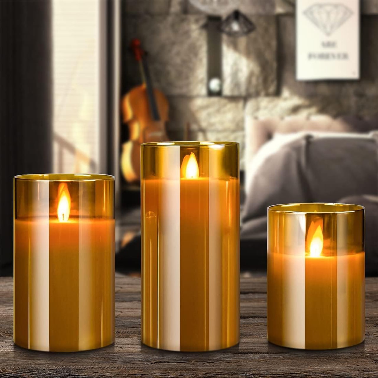 FlickCandles, sada elegantních dekorativních svíček (3 kusy) - Image 8