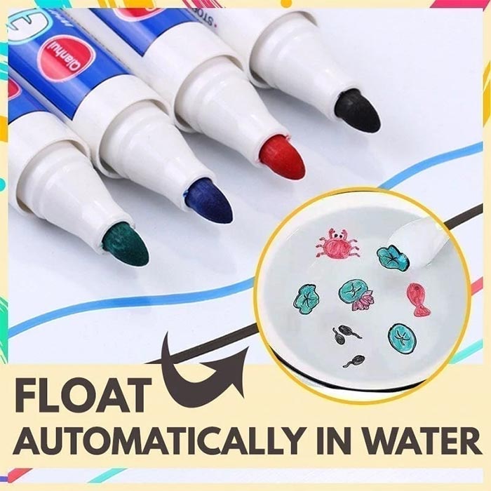FloatPens, magické fixy, se kterými kreslíte roztomilé obrázky plovoucí na vodě - Image 6