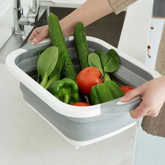 FoldableStrainer, multifunkční sítko, skladovací nádoba a prkénko na krájení v jednom - Image 2