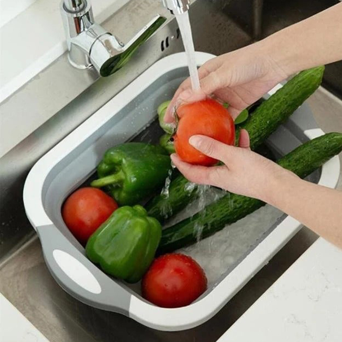 FoldableStrainer, multifunkční sítko, skladovací nádoba a prkénko na krájení v jednom - Image 5