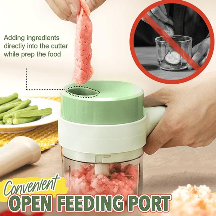 FoodProcessor, 5-dílná kuchyňská souprava na sekání, krájení, loupání a čištění - Image 7