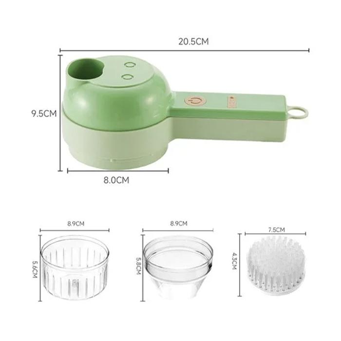 FoodProcessor, 5-dílná kuchyňská souprava na sekání, krájení, loupání a čištění - Image 8
