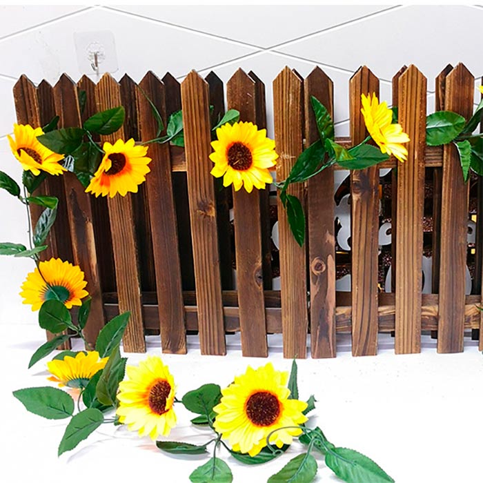 GarlandSunflower, umělý slunečnicový věnec s přírodním vzhledem (2 kusy) - Image 7