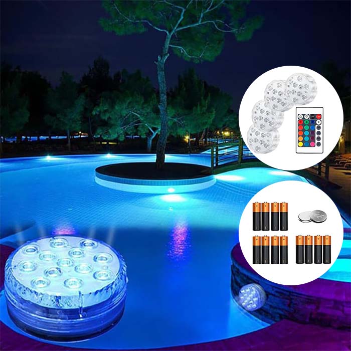 GlowBundle, 4 vodotěsná LED světla + sada baterií - Image 3