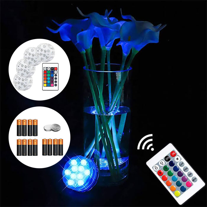 GlowBundle, 4 vodotěsná LED světla + sada baterií - Image 4