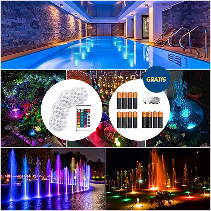 GlowBundle, 4 vodotěsná LED světla + sada baterií - Image 7