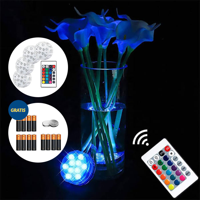 GlowBundle, 4 vodotěsná LED světla + sada baterií - Image 9