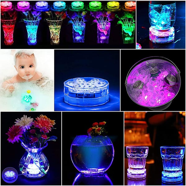 GlowWaterLights, 4 vodotěsné LED světla s dálkovým ovládáním - Image 2