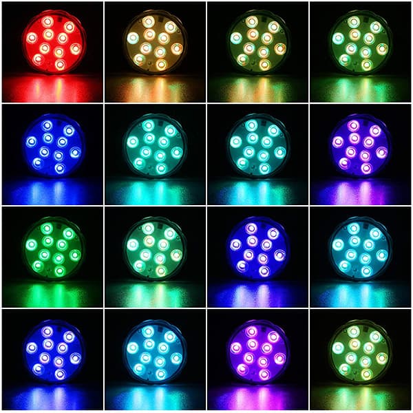 GlowWaterLights, 4 vodotěsné LED světla s dálkovým ovládáním - Image 3