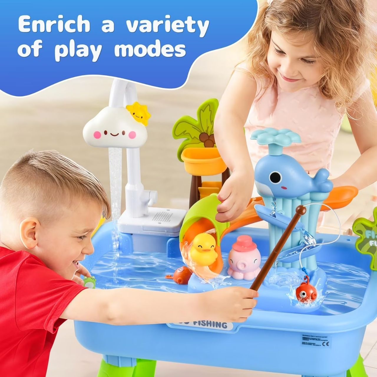 Dětský stůl na vodu a písek, GoFishing - Image 2