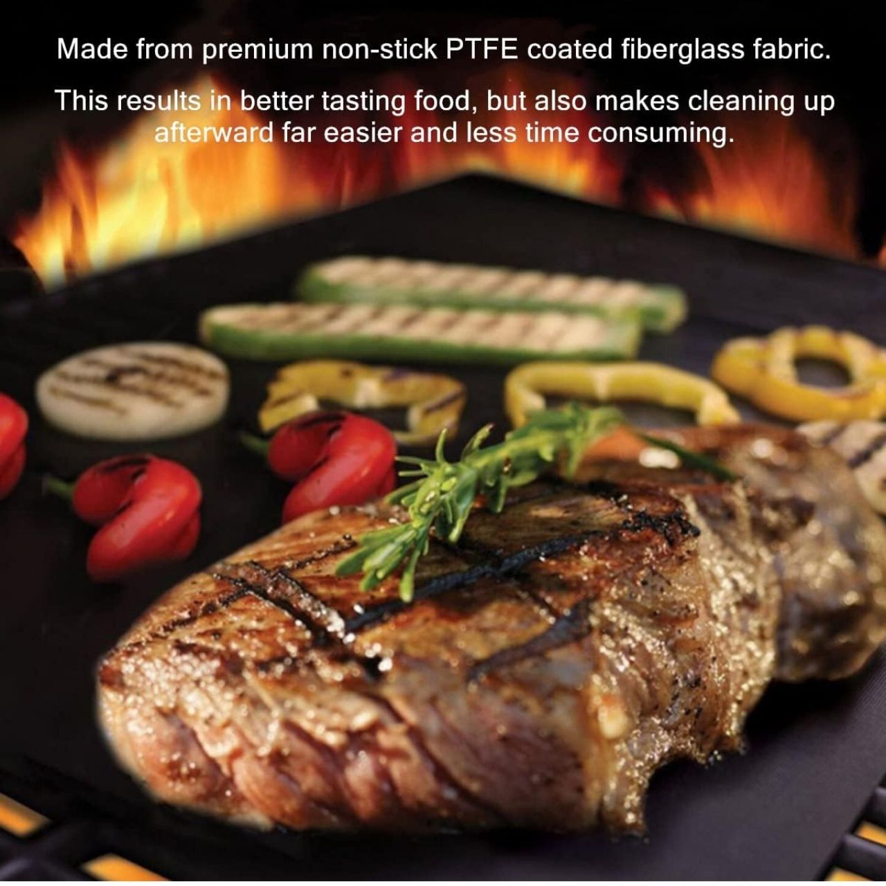 GrillBundle, sada grilovacích podložek (5 kusů) a kartáč na čištění grilu - Image 7