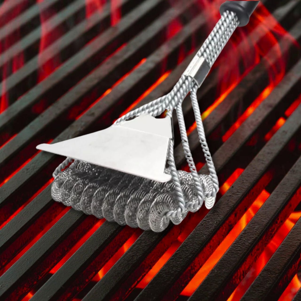 GrillBundle, sada grilovacích podložek (5 kusů) a kartáč na čištění grilu - Image 8