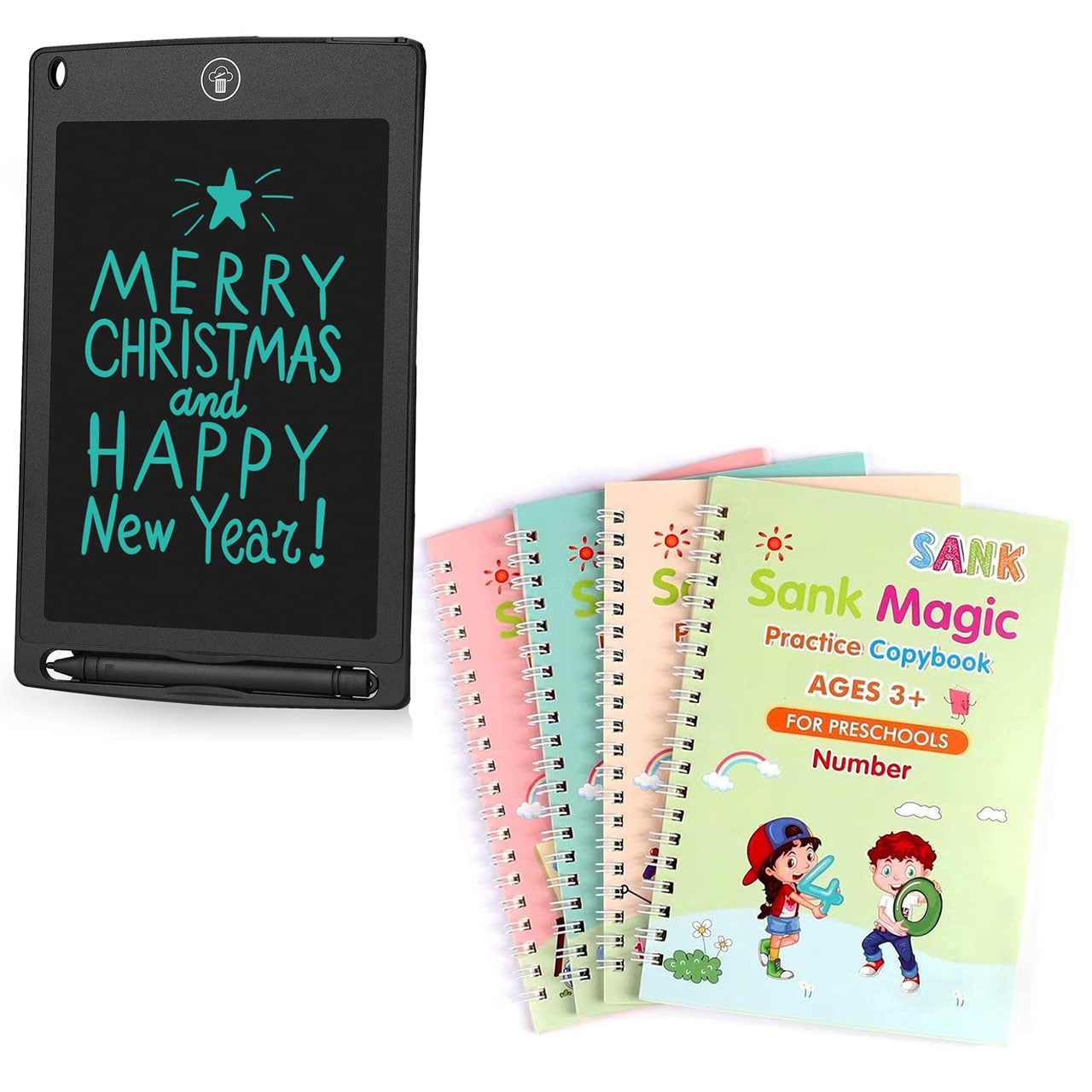 KidsBundle, LED pero tablet a 4 kouzelné pracovní sešity pro učení psaní a kreslení - Image 2