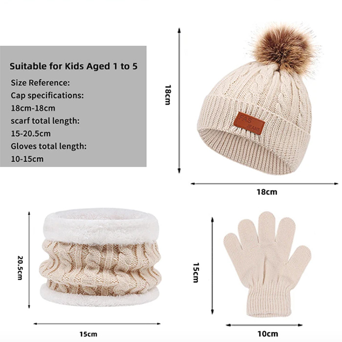 KnittSet, teplá zimní dětská sada - Image 2