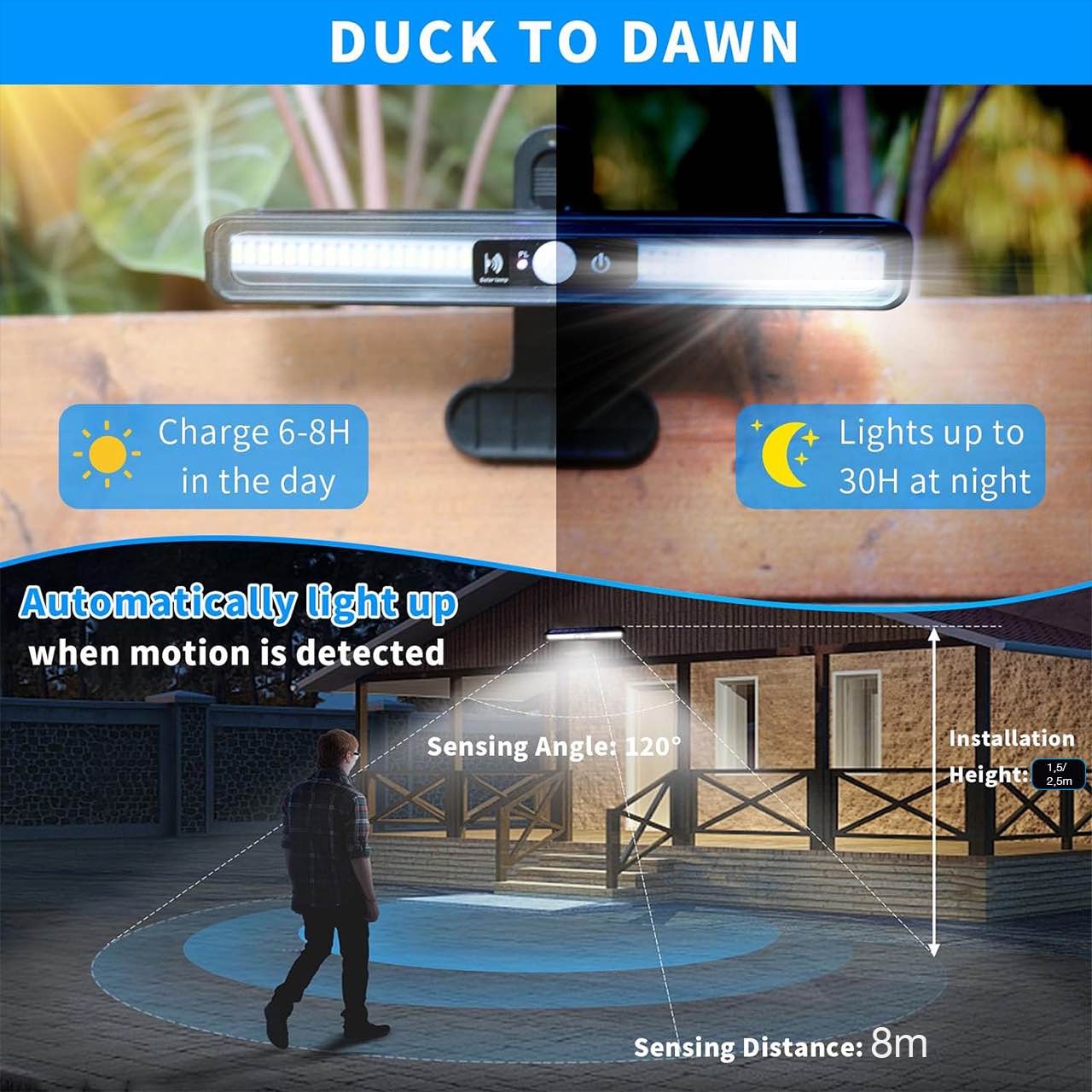 LampClip, venkovní solární lampa s pohybovým senzorem - Image 10