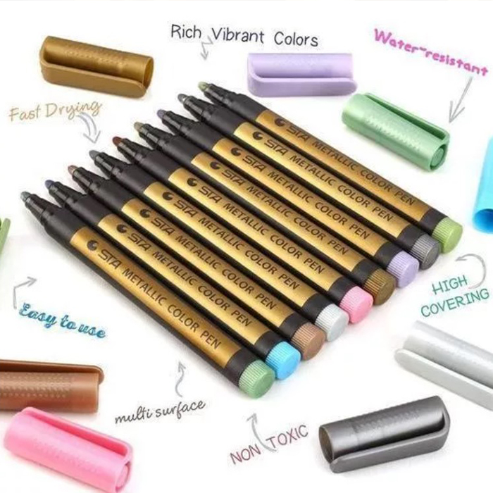 MetallicColorPen, 10-dílná sada fixů na tvoření - Image 10