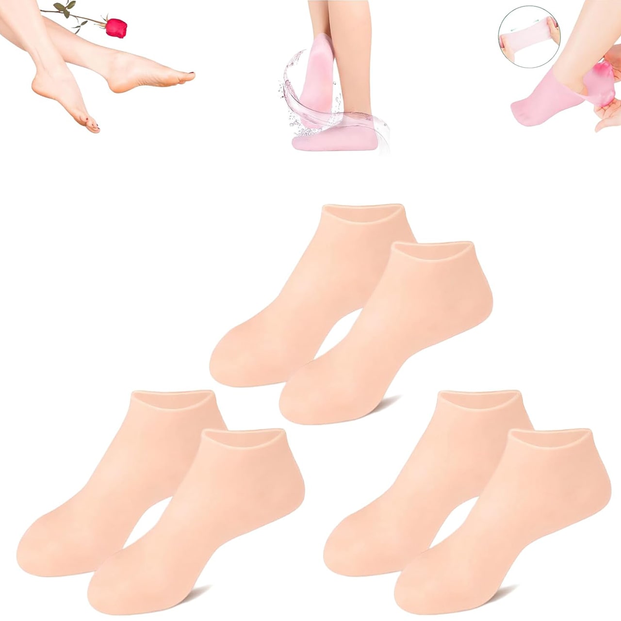 MoistMask, zvlhčující silikonové ponožky na péči o nohy - Image 3