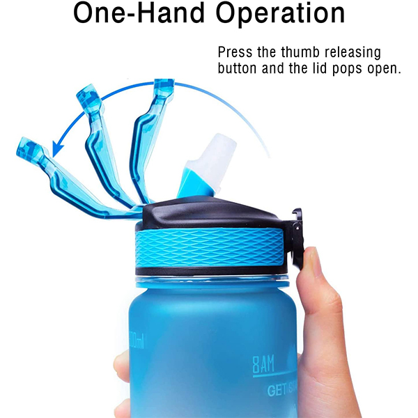 MotivationalBottle, láhev na vodu s motivačními verši a časovými značkami (1000 ml) - Image 3