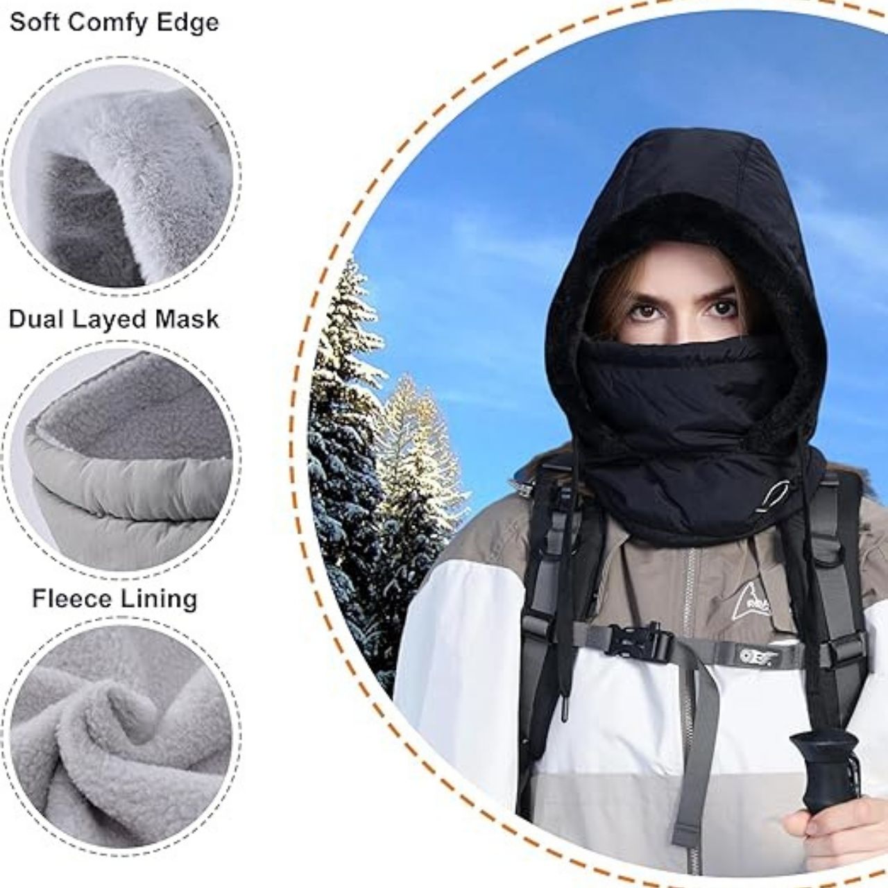 MuffHat, zimní čepice s šálou a maskou - Image 5