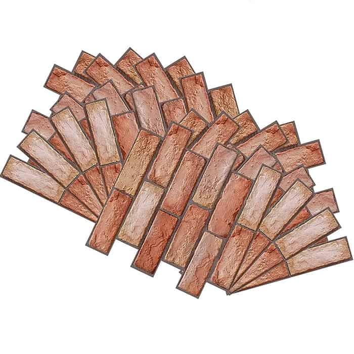 NewYorkWall, trojrozměrné samolepky na zeď s efektem oranžových cihel (10 ks) - Image 3
