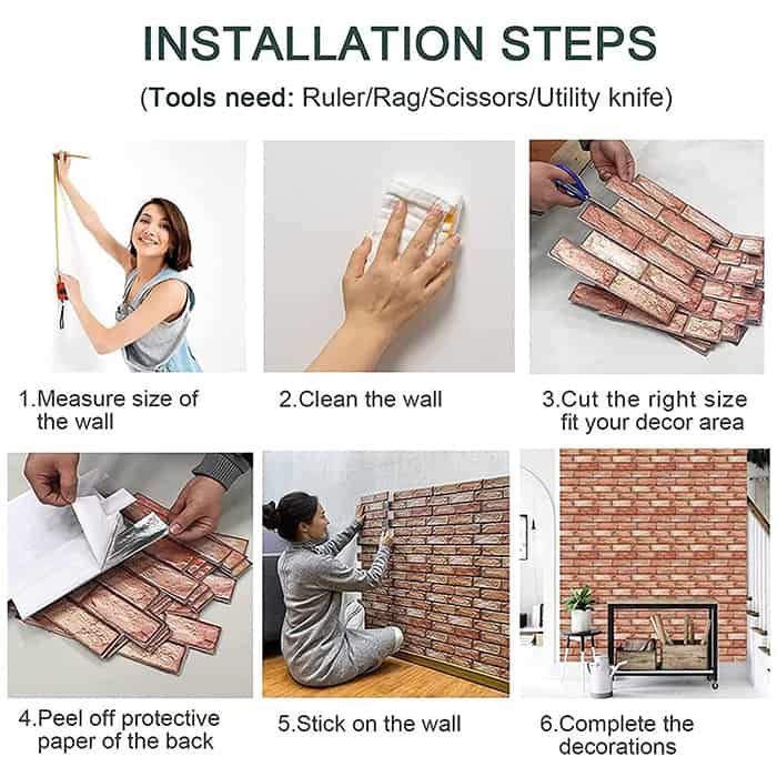 NewYorkWall, trojrozměrné samolepky na zeď s efektem oranžových cihel (10 ks) - Image 10