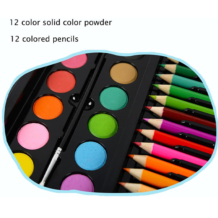 PaintingKit, 86dílná sada barev a dalších doplňků vhodná pro dospělé a děti - Image 2