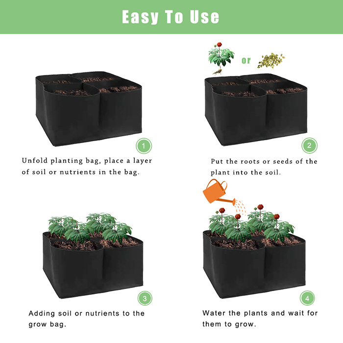 Pocket4Garden, přenosný záhon s 4 oddělenými přihrádkami - Image 8