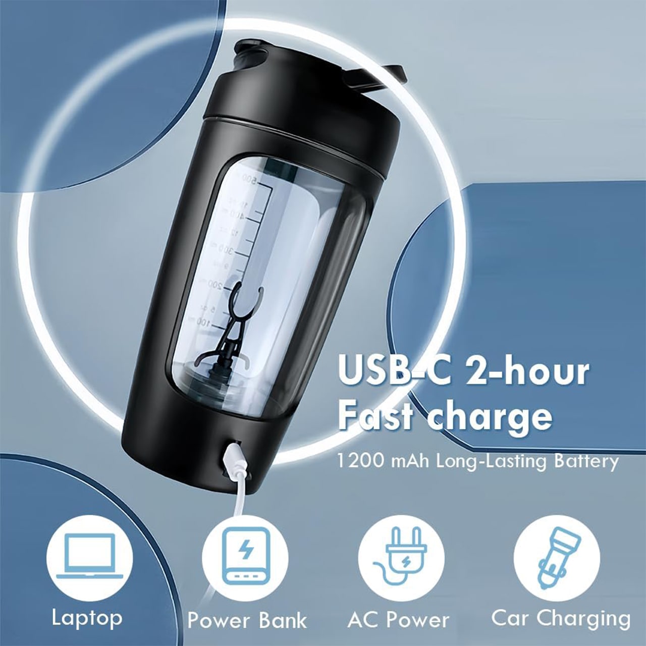 ProteinShaker, elektrický shaker s nádobou, která je také lahví - Image 3