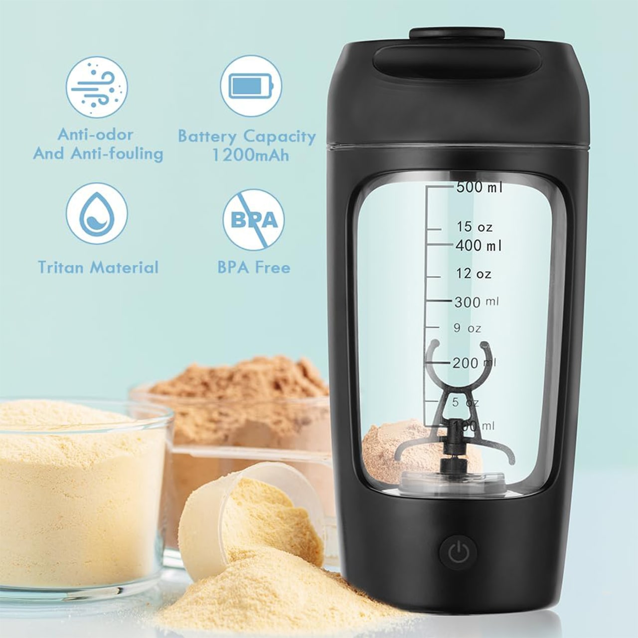 ProteinShaker, elektrický shaker s nádobou, která je také lahví - Image 4