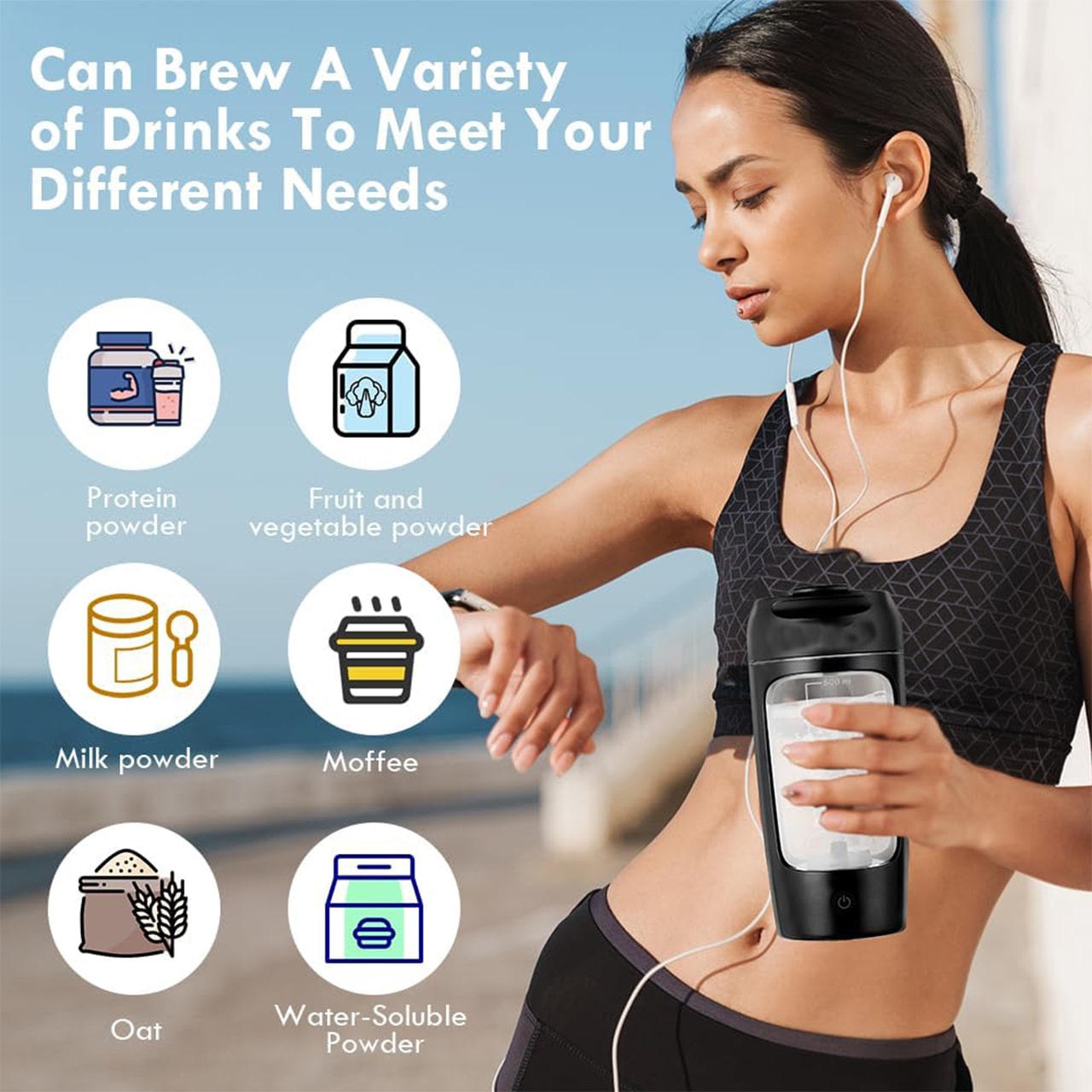 ProteinShaker, elektrický shaker s nádobou, která je také lahví - Image 5