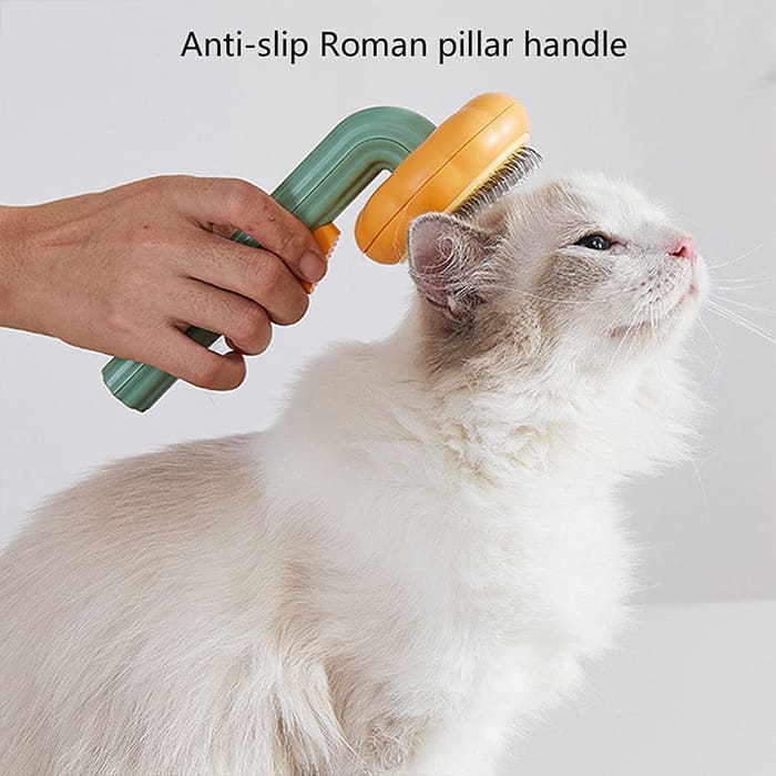 PumpkinComb, kartáč pro domácí zvířata s tlačítkem pro snadné očištění - Image 5