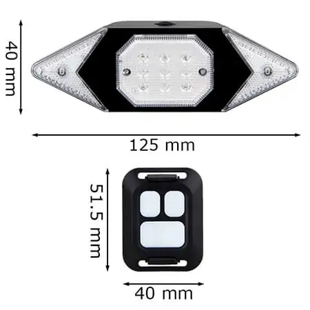 RearLightIndicator, cyklistický ukazatel s bezdrátovým dálkovým ovládáním - Image 2