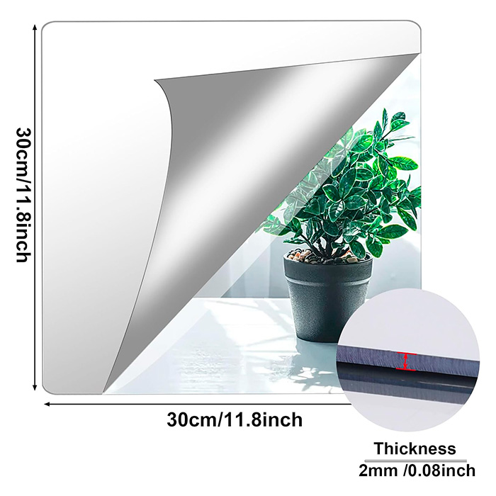 ReflectMirror, samolepící nálepky na zeď s efektem zrcadla (4 kusy) - Image 2