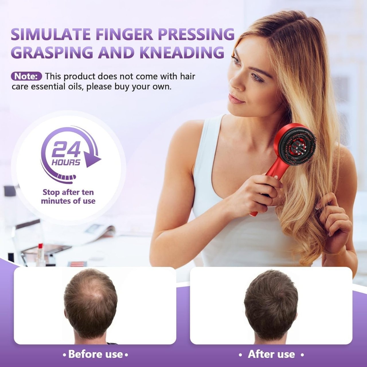 Scalpyx, LED masážní kartáč pro stimulaci růstu vlasů - Image 6